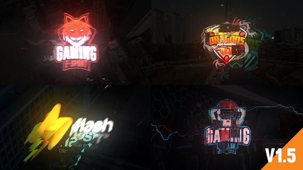 AE脚本-毛刺故障失真文字标题排版logo动画 Glitch Digital Title Logo Pack