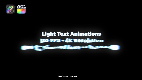 FCPX插件-10组色彩分离文字标题动画 Light Text Animations