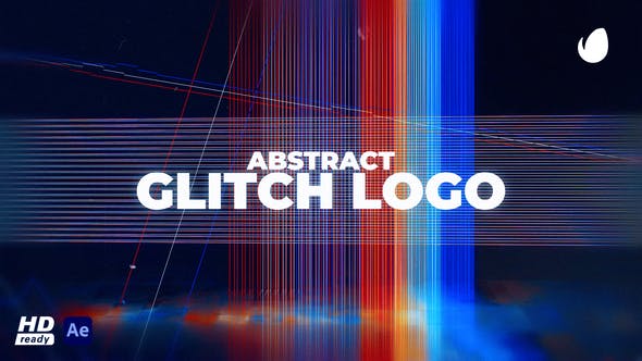 AE模板-抽象故障信号logo动画开场 Abstract Glitch Reveal