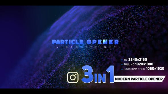 AE模板-动作电影黑暗粒子背景文字标题预告片片头 Modern Opener with Particles