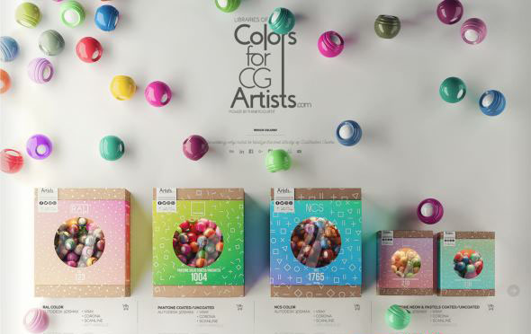 3DS MAX Corona渲染器色卡预设包 ColorsForCGArtists – Tools For Corona V5