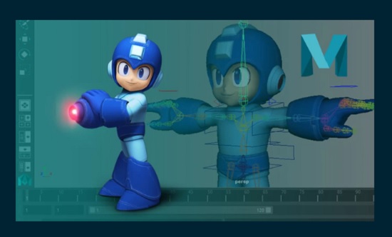 Maya游戏角色绑定动画视频教程+中英文字幕