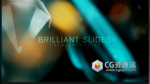 AE模板-时尚炫彩光效人物视频展示片头 Brilliant Slides