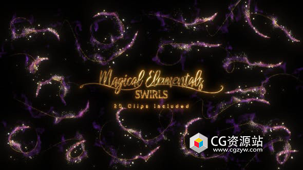 20组4K装饰叠加魔法粒子元素视频素材