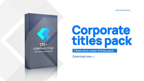 AE模板-175+视频标题字幕动画预设 Corporate Titles and Lower thirds pack