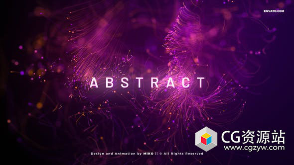 AE模板-9个独特场景文字标题抽象粒子背景宣传片头 Abstract Particles Titles V2