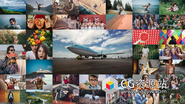 AE模板-244张多屏幕照片墙相册幻灯片展示片头 Dynamic Slideshow