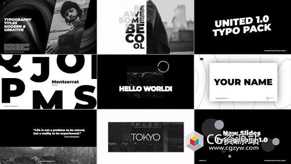 FCPX插件-4K文字标题图片排版动画 Typography Titles