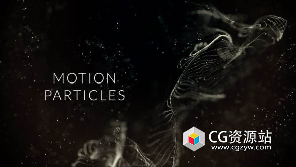 AE模板-三维流动粒子背景文字宣传片头 Motion Particles