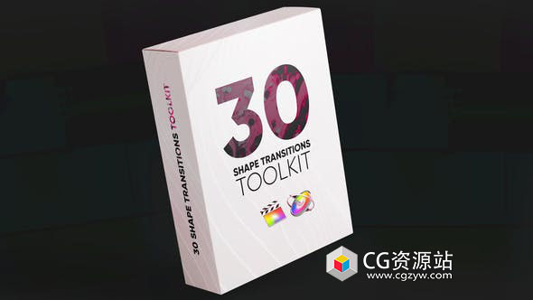 FCPX插件-30种形状过渡图形转场预设 30 Shape Transitions