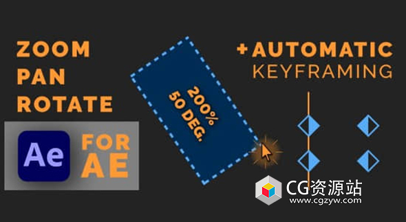 图层放大聚焦模糊旋转特效AE脚本 Drag Zoom Pro V1.1.7