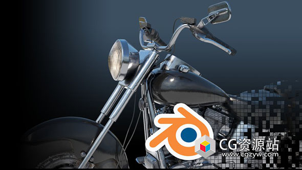 Blender从头制作逼真摩托车建模UV材质渲染教程