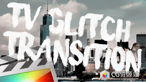 FCPX插件-4K信号损坏视频转场预设 TV Glitch Transition