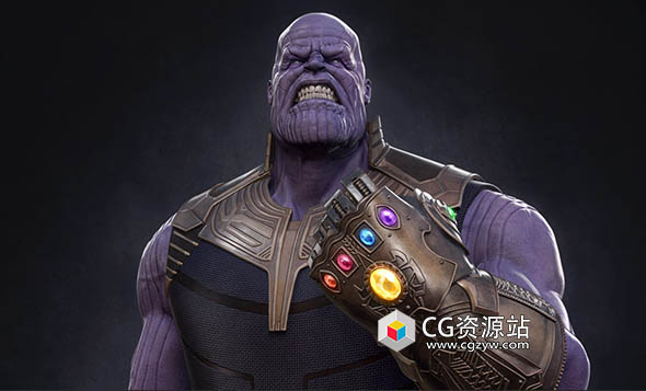 ZBrush灭霸三维模型角色雕塑工作流程雕刻教程