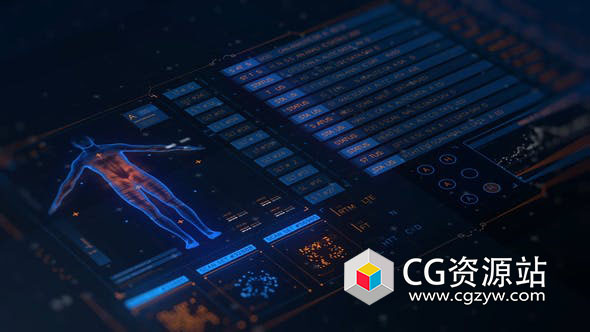 AE模板-10组4K科技感HUD信息数据UI界面动画