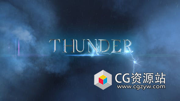 AE模板-大气史诗电影云彩闪电开场片头 Cinematic Thunder Opener