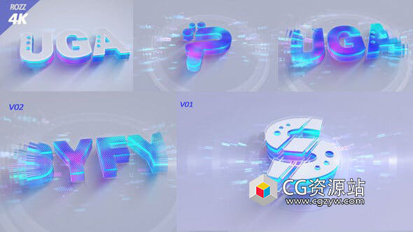 AE模板-优雅三维简洁标志logo动画 Logo Intro Elegance Flare Reveal White 3D