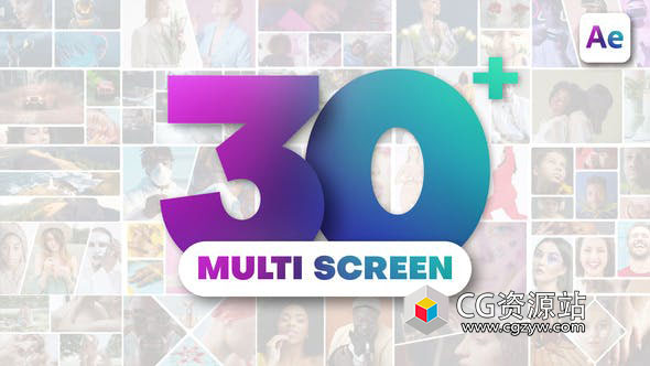 AE模板-30组4K视频分屏动画 Multi Screen Pack