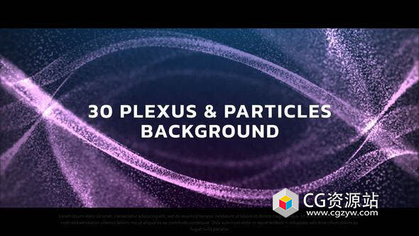 AE模板-30组抽象粒子背景文字标题动画 Particles Backgrounds