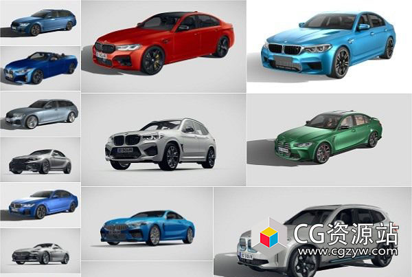 36组宝马汽车系列3D模型 2019-2022 (FBX)
