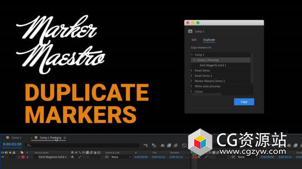 AE标记点编辑脚本 Marker Maestro Pro 2.0.1+使用教程