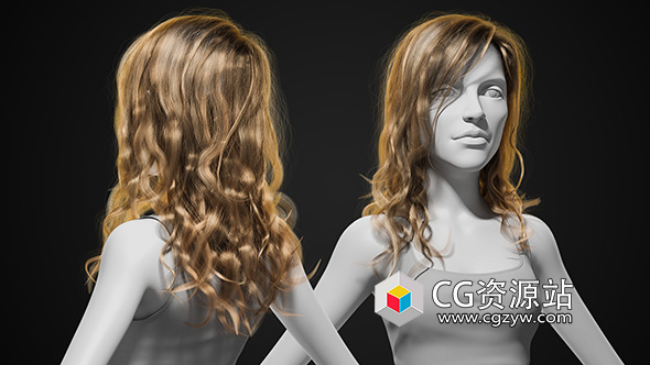 Blender逼真女性头发造型实例制作视频教程