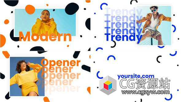 FCPX模板-节奏感时尚视频文字宣传包装片头 Trendy Opener