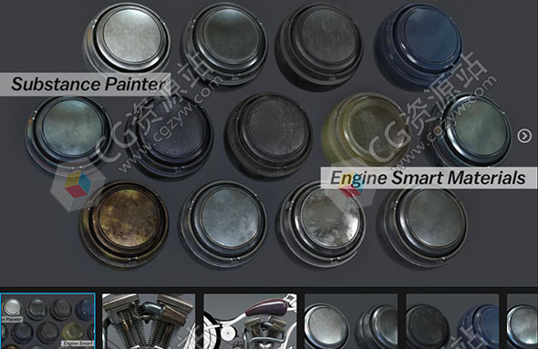 13种Substance汽车引擎金属发动机材质预设 spsm格式-图片1