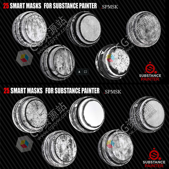25组Substance划痕破损痕迹智能材质预设