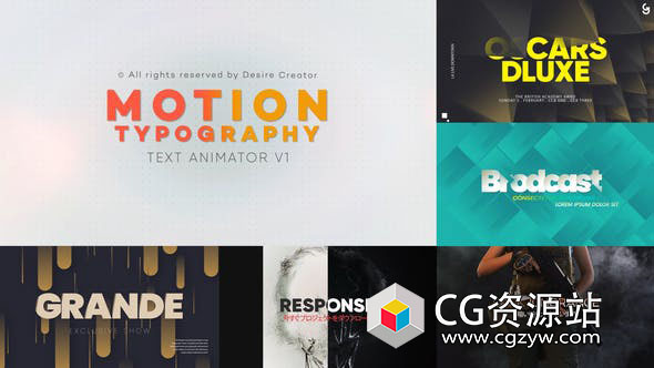 AE模板-20个创意文字动画排版预设 Text Animator