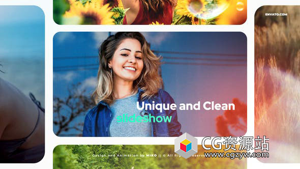 AE模板-4K回忆相册视频分屏幻灯片展示开场