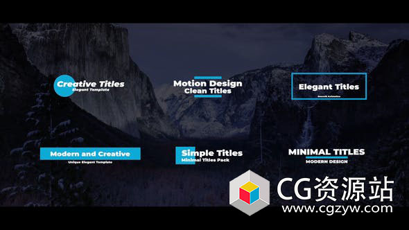FCPX插件-创意简洁文字标题动画 Clean Titles Pack
