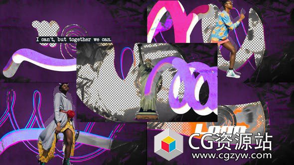 FCPX模板-多彩画笔Logo介绍动画片头 Grime Fast Opener