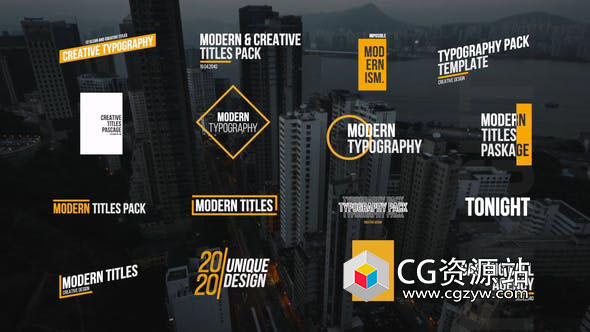 FCPX插件-16组4K现代文字标题动态排版动画 Modern Titles 2.0