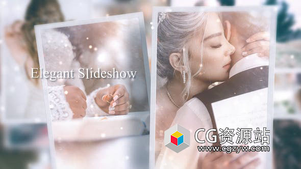 AE模板-浪漫爱情回忆婚礼照片相册片头 Wedding Piano