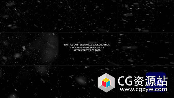 AE模板-8个雪背景粒子雪花飘雪动画 Particular – Snowfall Backgrounds
