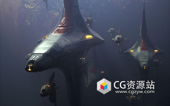 星际舰队概念艺术数字绘景场景搭建制作视频教程