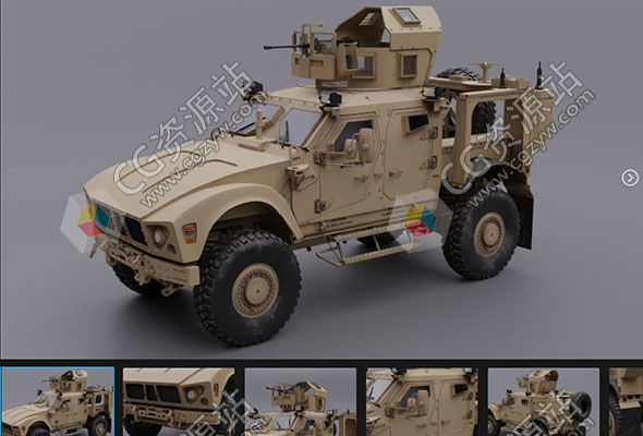 Blend模型M-ATV全地形防地雷反伏击车3D模型