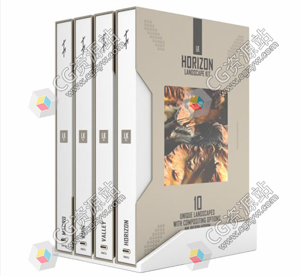 4套40种地形山谷山丘废墟景观8K置换贴图素材 TFM-图片1