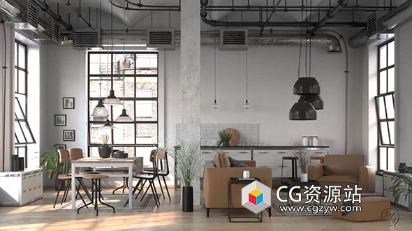 C4D Octane渲染器室内场景渲染教程-图片1