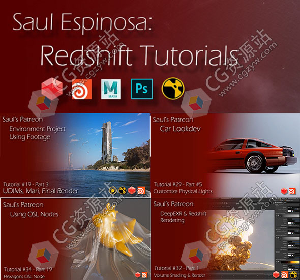 Patreon出品Houdini Redshift渲染器场景实例系列渲染教程-图片1