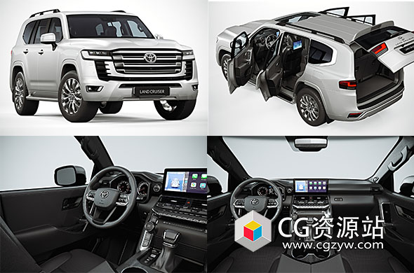 2022款丰田陆地巡洋舰300 3D模型含详细内饰