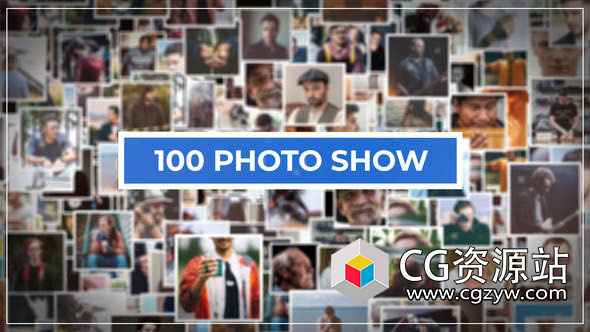 AE模板-100张摄影专辑画廊照片回忆相册片头 100 Photo Show