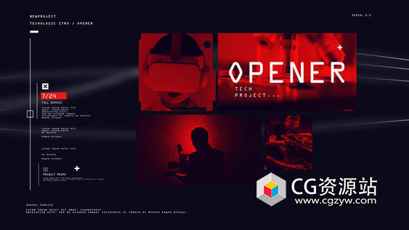 PR模板-科技感时尚促销视频开场片头 Technologic Opener