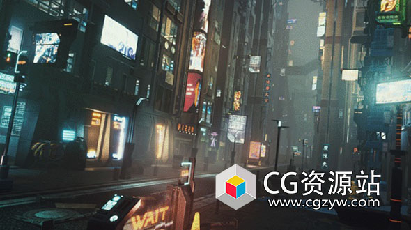 Unreal Engine虚幻赛博朋克游戏环境场景视频教程