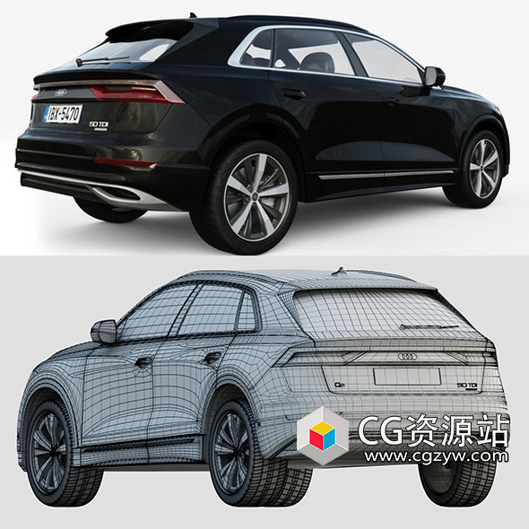 奥迪Q8 2018 汽车3D模型