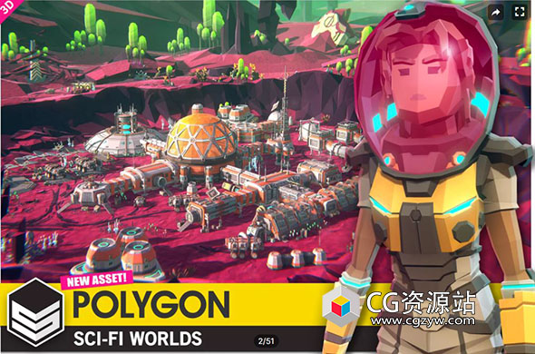 Unity科幻低多边形游戏高级资产集合