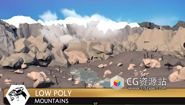 Unity低多边形风格山区环境包 Low Poly Style Mountains Environment 1.0