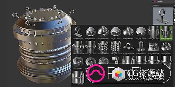 Blender对象添加焊缝浮雕资产建模插件工具 ProFlow v0.1.4 +使用教程
