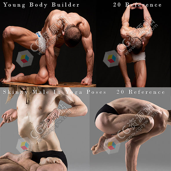 105张男性瑜伽健美站立摆姿势高清参考图片合集-图片1